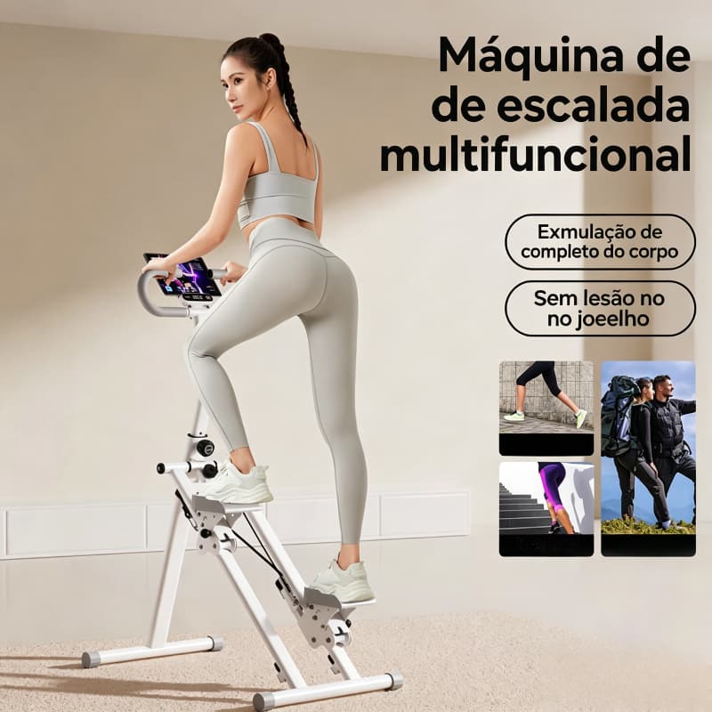 Máquina de Escada 3 Níveis Simulador para Glúteos e Queima Gordura Stepper Silencioso Doméstico