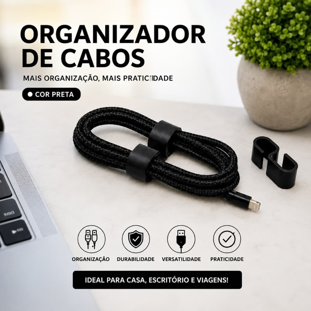 Organizador De Cabos  Praticidade E Organização