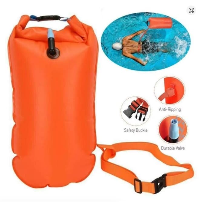Bóia Saco Natação Águas Abertas Segurança Triathlon Alto Mar bolsa impermeavel inflavel resistente