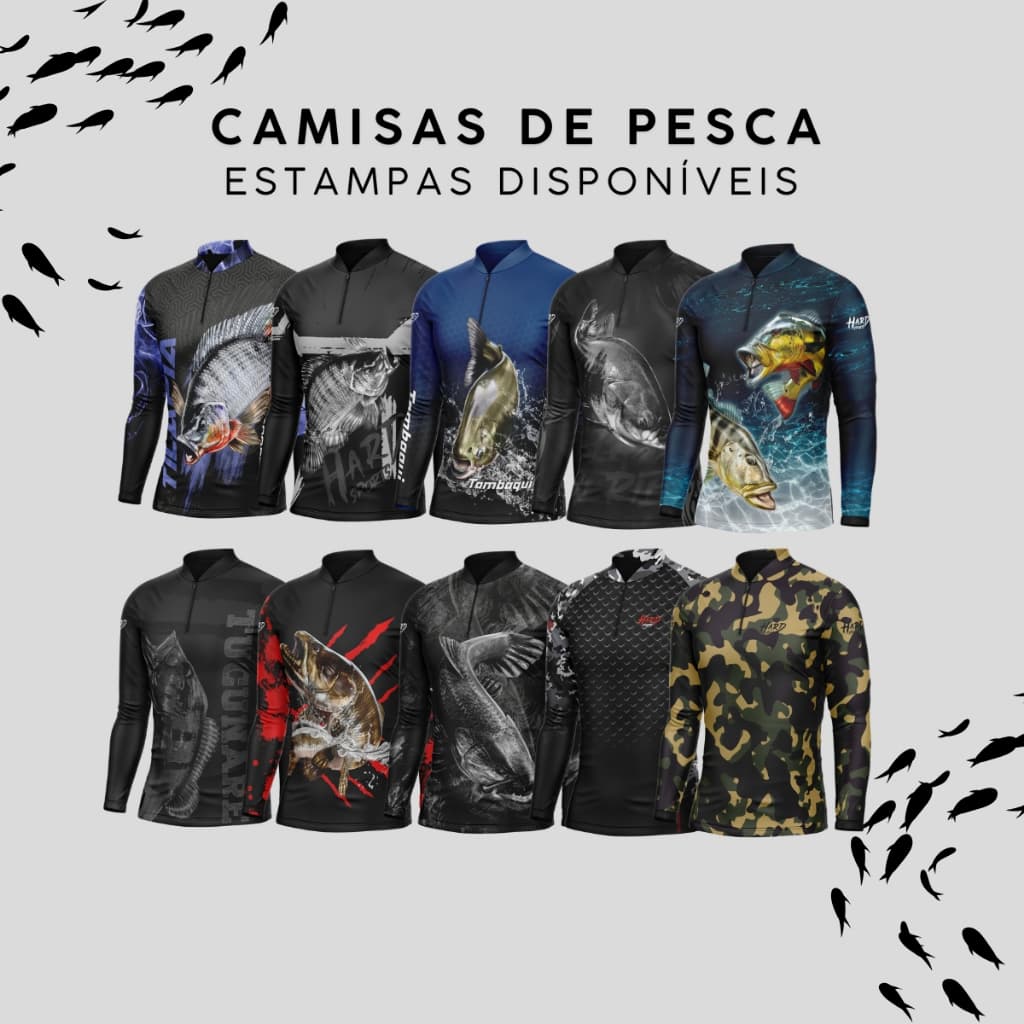 Camisa De Pesca Masculina Uv50 Dry Fit Manga Longa Proteção Solar Leve E Respirável