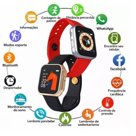 Relógio Inteligente Smartwatch Unissex D20 Ultra