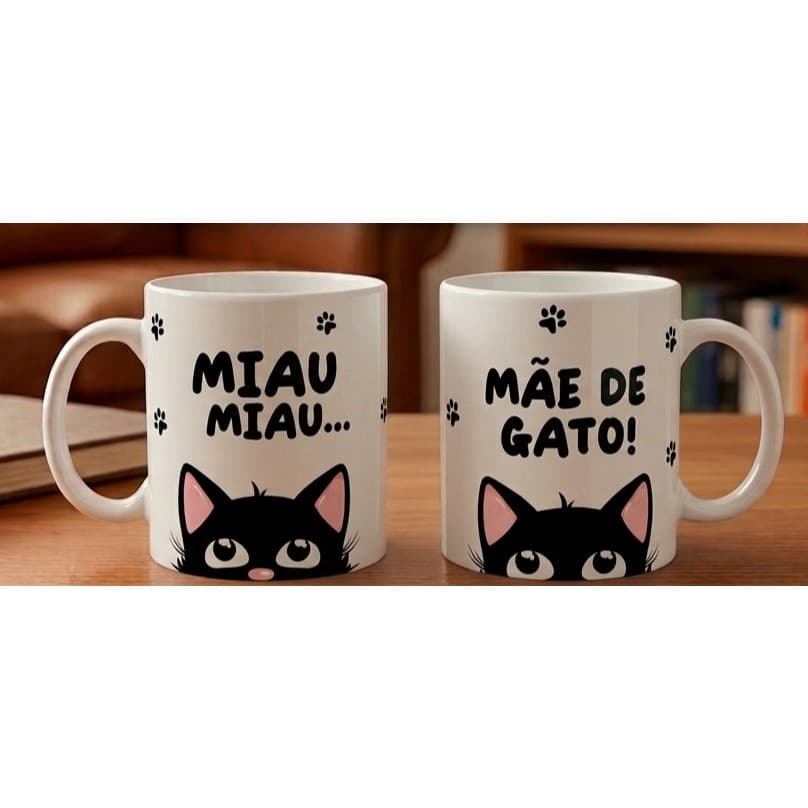 Canecas Personalizadas Mãe de gato - Caneca sublimação
