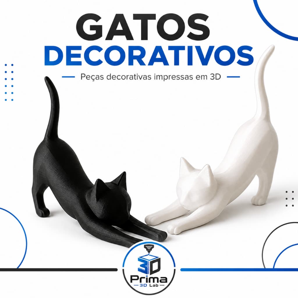 Dois Gatos Decorativos Minimalistas Escultura Decoração Moderna Quarto Sala Presentes Felinos