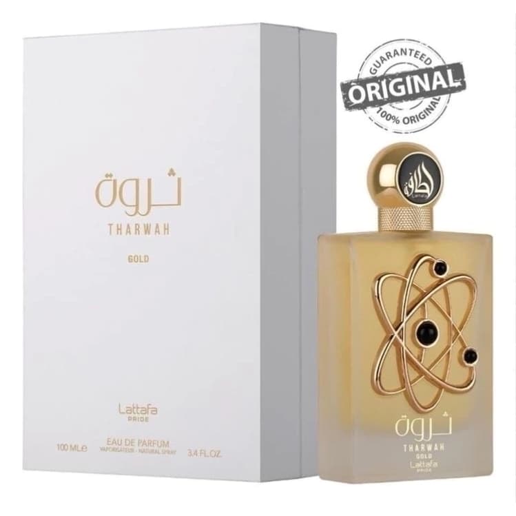 ✨ PERFUME LATTAFA THARWAH GOLD - 100ML EAU DE PARFUM ✨ O ÁPICE DA DOÇURA E ELEGÂNCIA - 100% ORIGINAL E LACRADO!