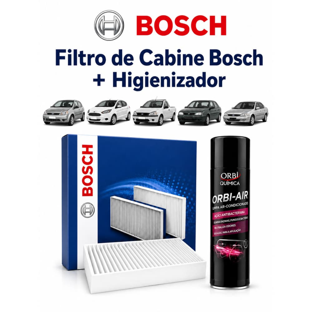 Filtro Cabine Bosch Ford Fiesta Ka Courier Opção Orbi