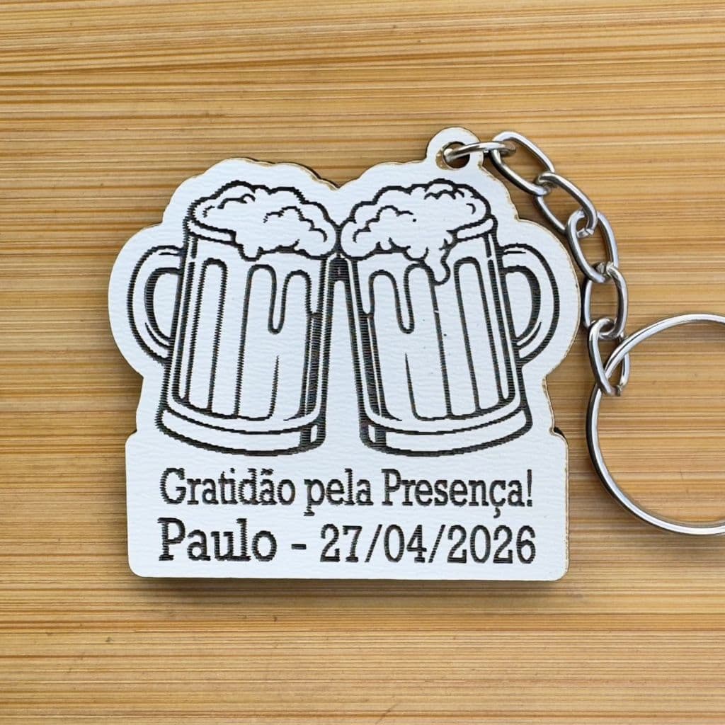 Kit Chaveiro Boteco Personalizado MDF Lembrancinha Aniversário Caneca de Chopp Lembrancinha em MDF