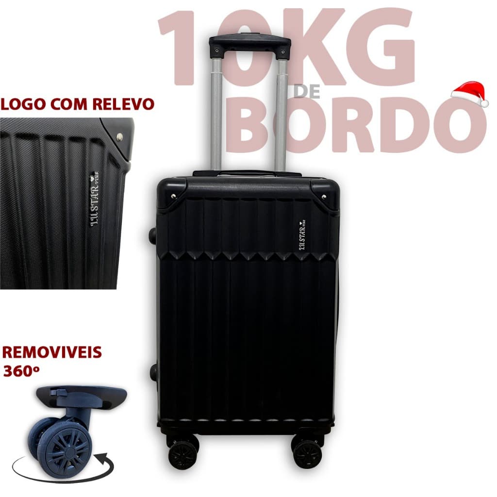 Mala de bordo 10KG Padrão ANAC 55cm Com Roda 360 Mala De Viagem 10 Kilos ABS Com Senha Promocao