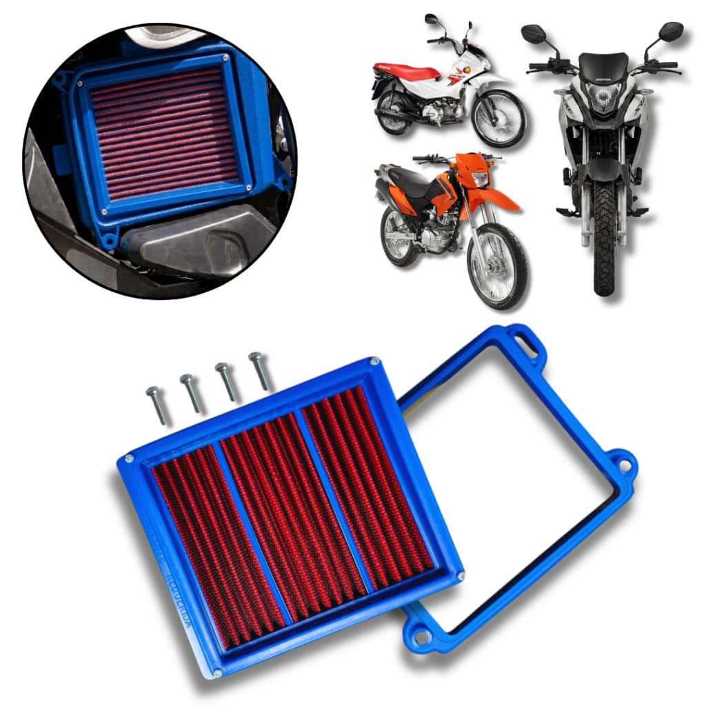 Filtro Grau+tampa Titan Fan 125 150 Pop100 110 Cores