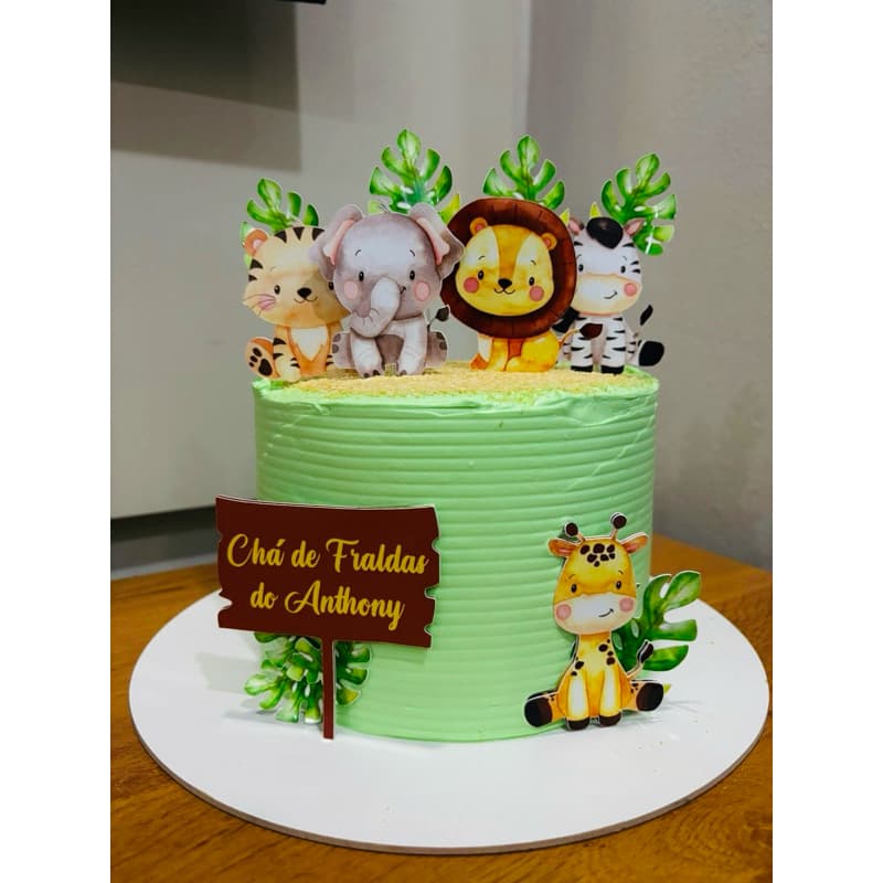 Topo Safari Topper de Bolo Safari Chá de Bebê Safari Chá de Fraldas Safari Topo de Bolo Safari