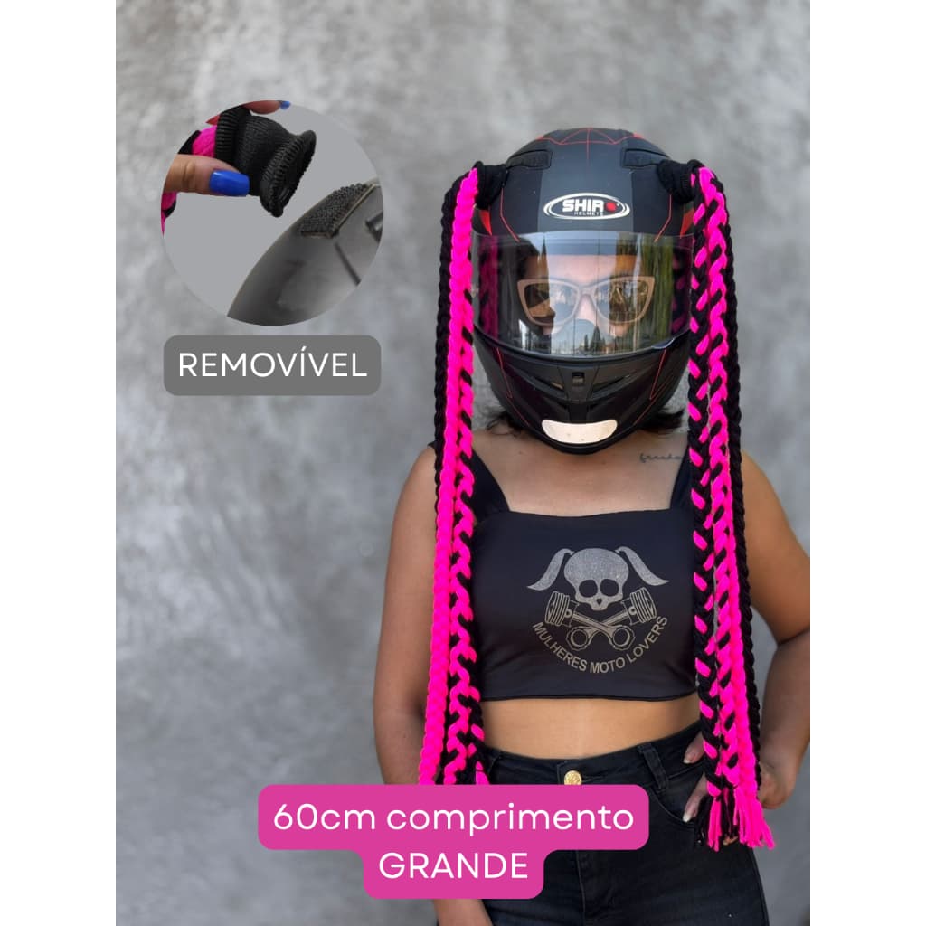 Trancinhas grande Moto Lovers para capacete de moto