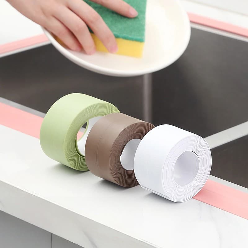 Juntas Vedantes para Orifícios Lavabo Cozinha Fita Decorativa Borda Sanita