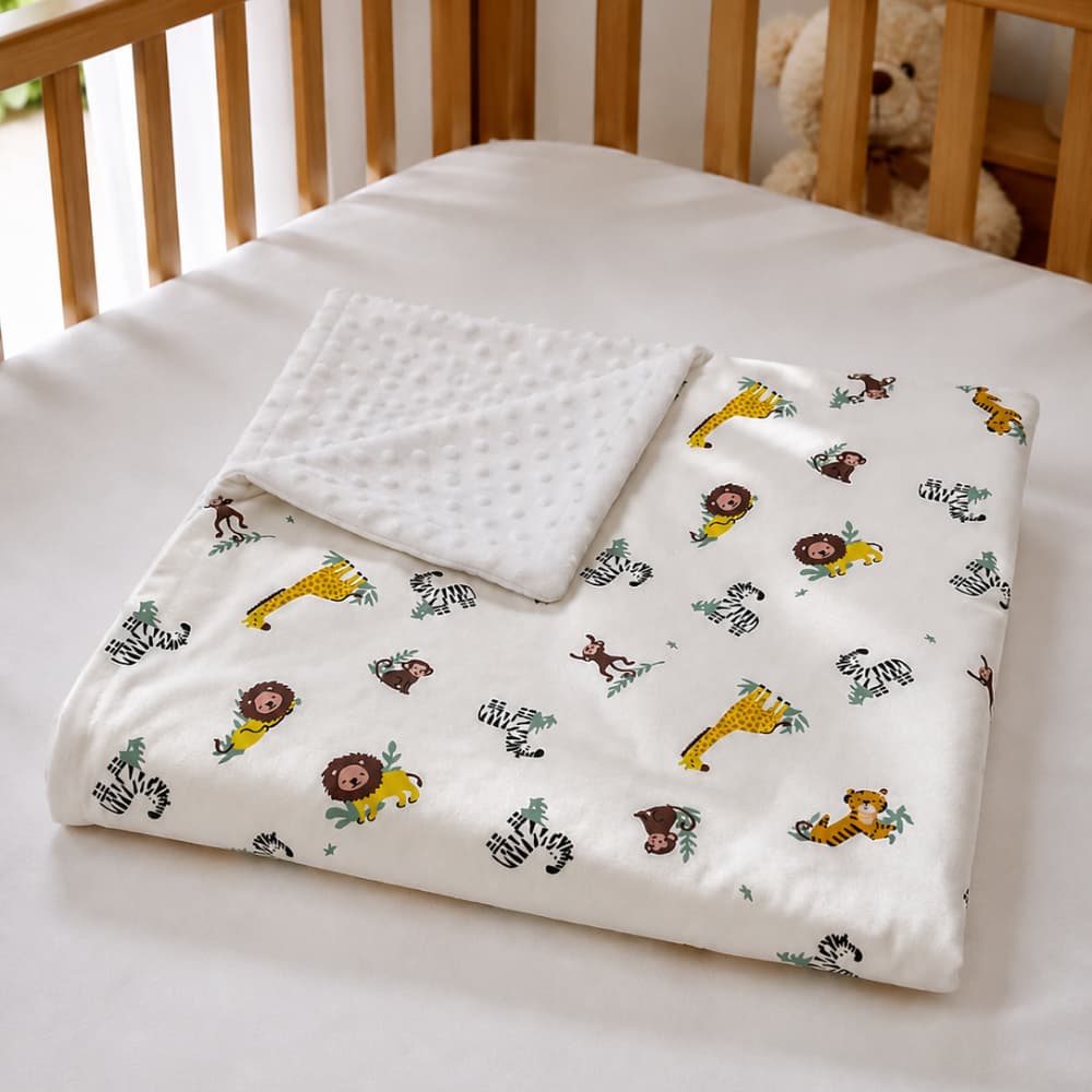 Cobertor Bebê Plush Soft Dupla Face Manta Maternidade Enxoval Recém Nascido