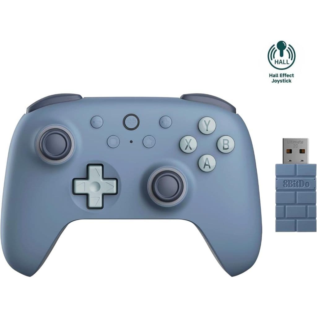 Controle Gamer 8BitDo Ultimate 2C, Bluetooth/Wireless, Hall Effect,Azul (Dark Blue)