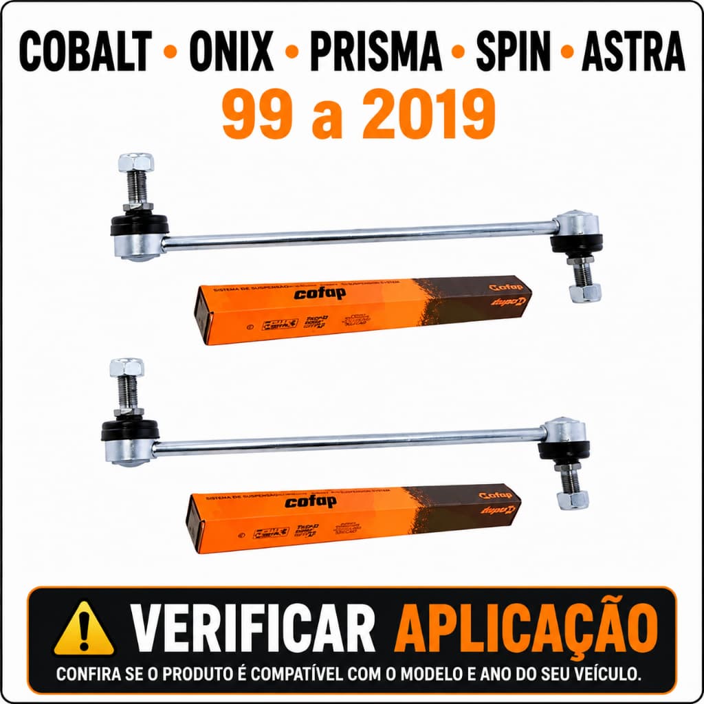 Par Bieleta Dianteira Cobalt Onix Prisma Spin Astra 99 a 2019 Original Cofap