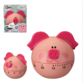 Temporizador Timer Porquinho Rosa Contagem Regressiva 60 Minutos