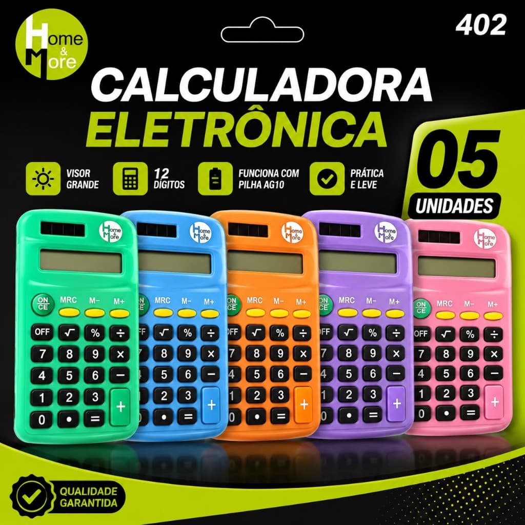 Calculadoras Colorida 8 Dígitos Pequena Pilha Escritório Escola Alunos Professor