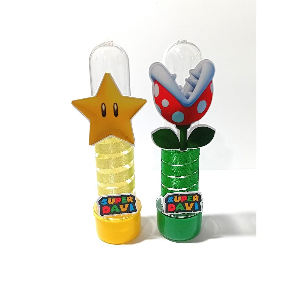 Tubete Personalizado Mario Estrela/Planta