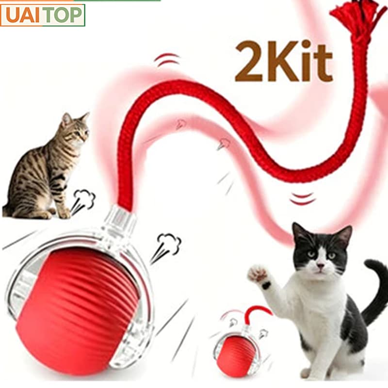 Bolas Rolantes Automáticas para Gatos e Cães - Brinquedo Interativo Elétrico Estimulação Inteligente
