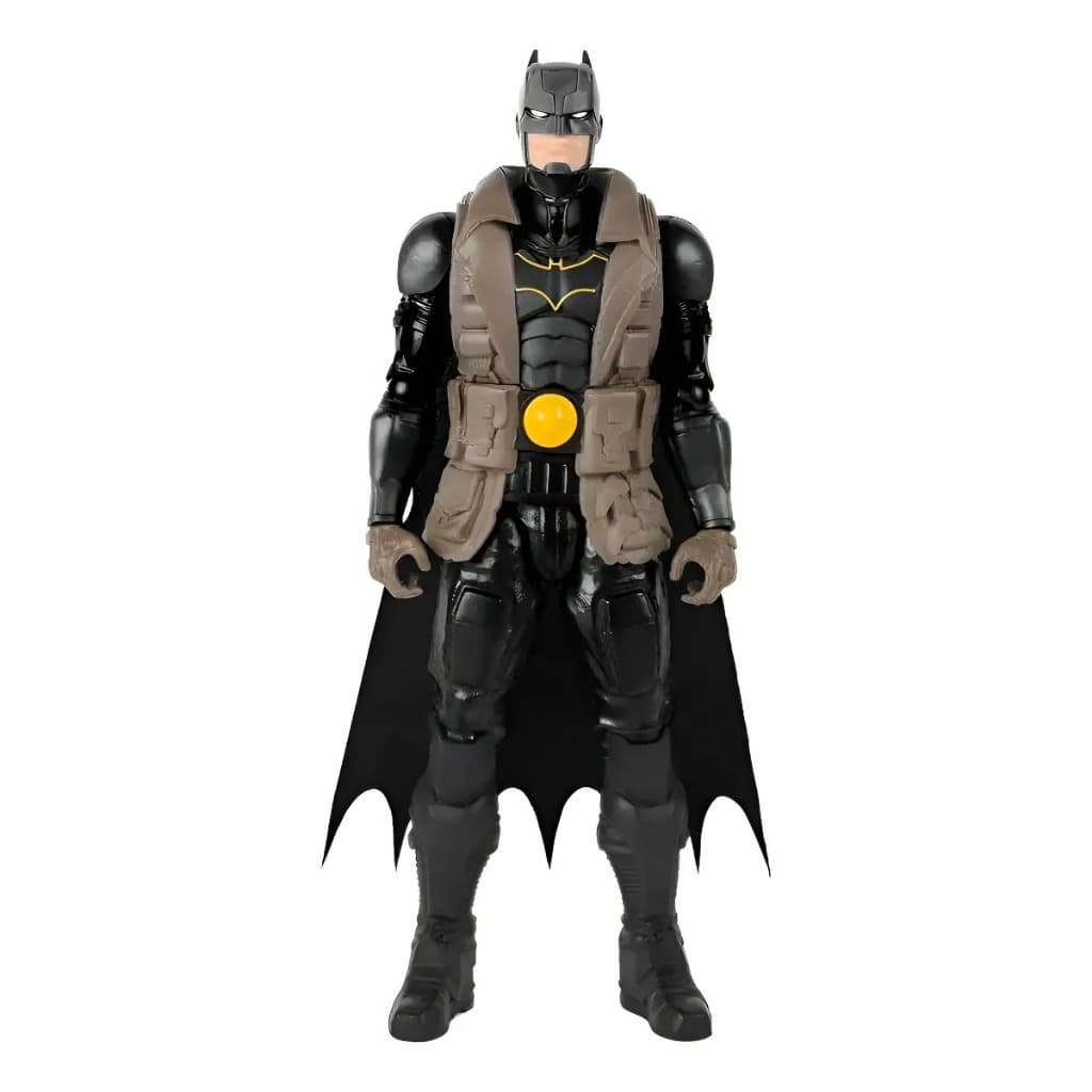 Dc Boneco Batman Traje Preto Com Casaco 30cm - Sunny 4900 altura 30cm