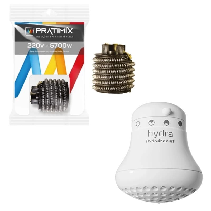 Resistência Chuveiro Hydra, Corona e Zagonel 220v - 5700W Gorducha 4T/ Hydramax/ Hydra Plus/ Banhão/ Max 4T