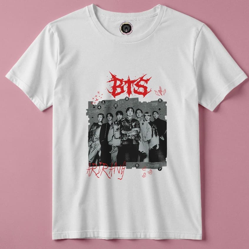 Camisa Personalizada BTS Arirang Word Tour Armys Jungkook V J-Hope RM Jin Jimmy SUGA Army Show Turnê K-Pop