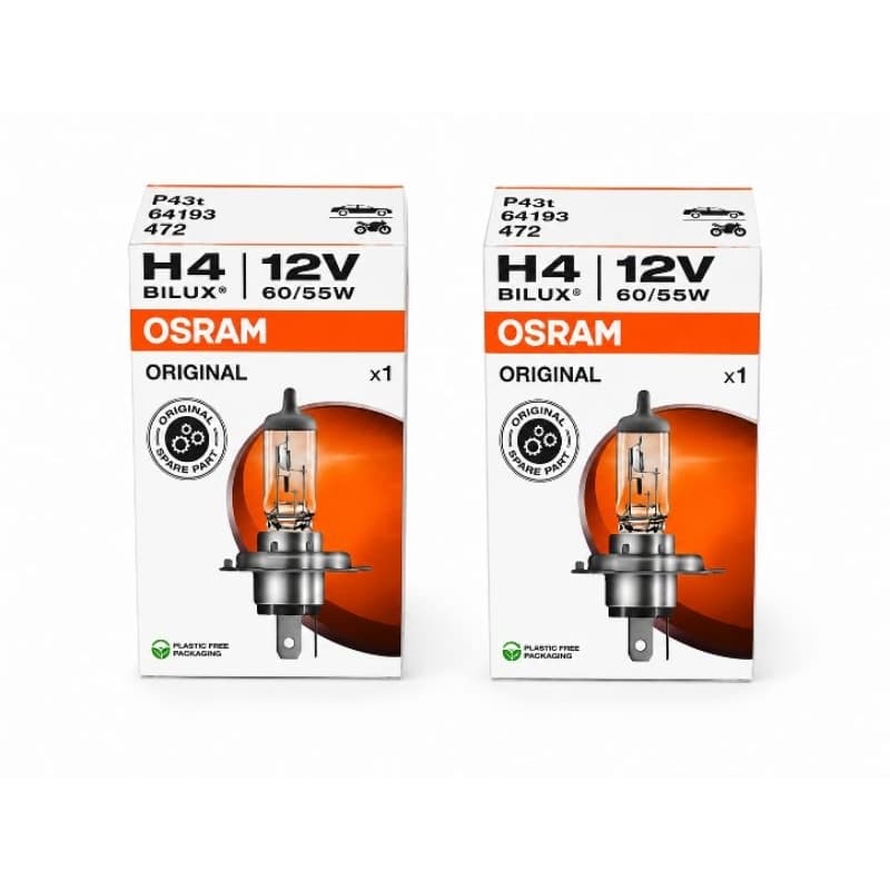 Par Lâmpada H4 Osram Original 64193 12V 60/55W Bilux P43t