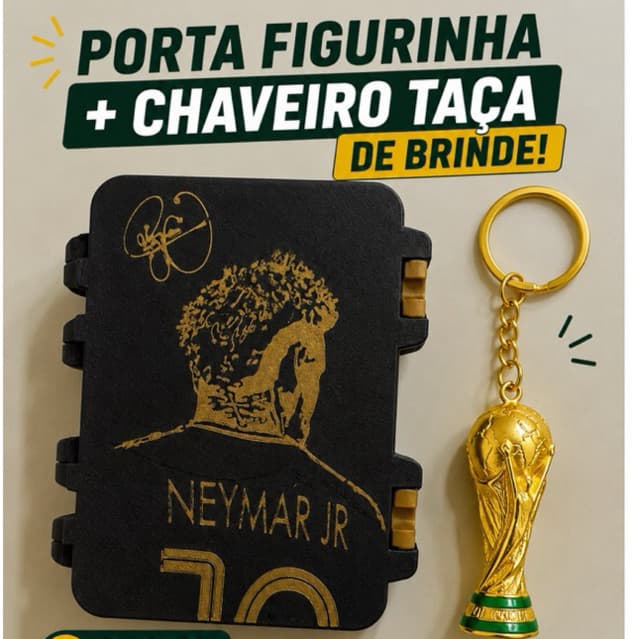 Porta figurinha exclusivo Neymar Jr