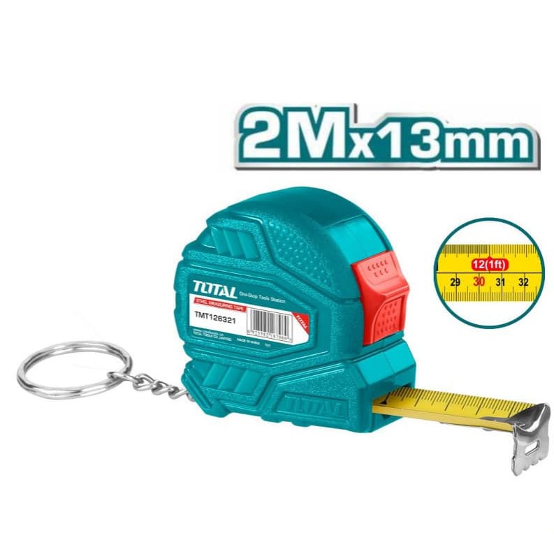 TRENA MÉTRICA AÇO 2m X 13mm PROFISSIONAL  - TOTAL TOOLS