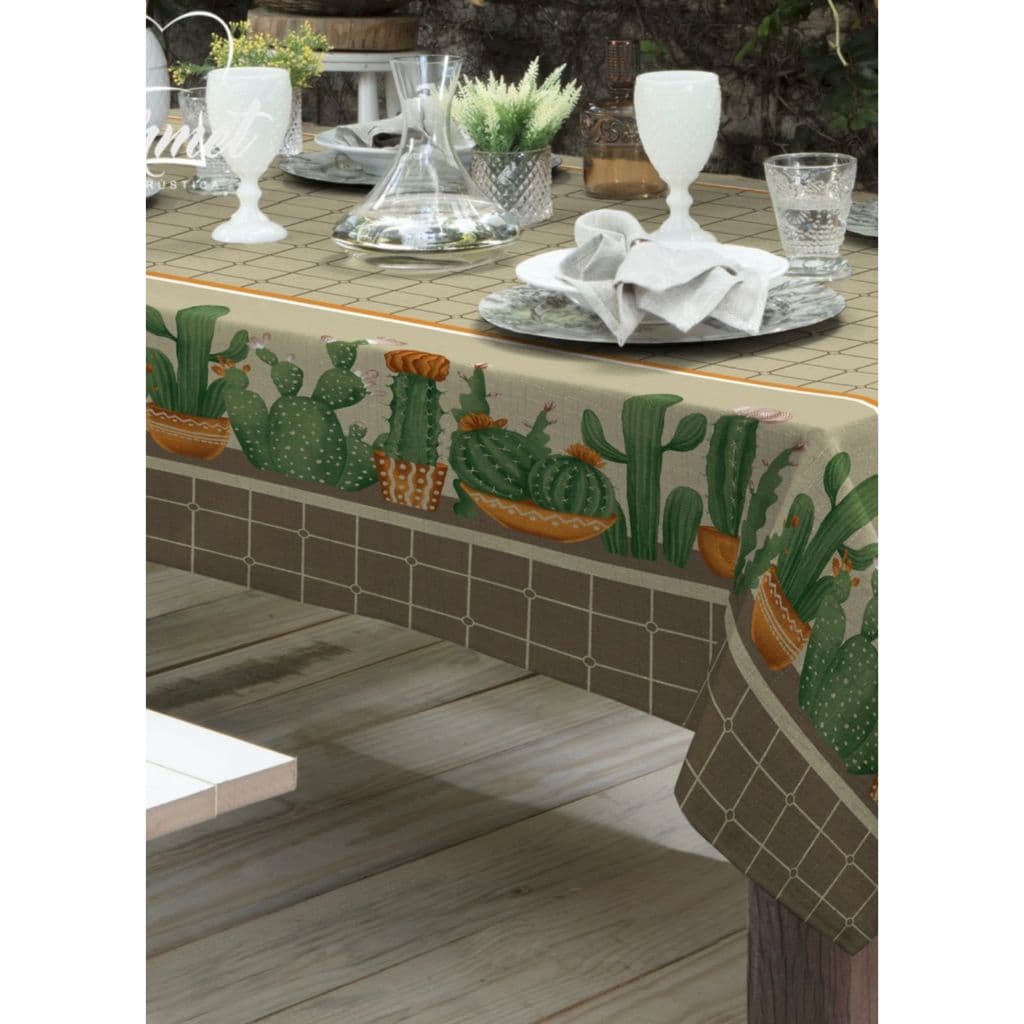 Toalha De Mesa De Linhao Luxo 4,00mts Mesa de 14 lugares SOB MEDIDA Estampas Nova e Exclusiva Tecido PREMIUM