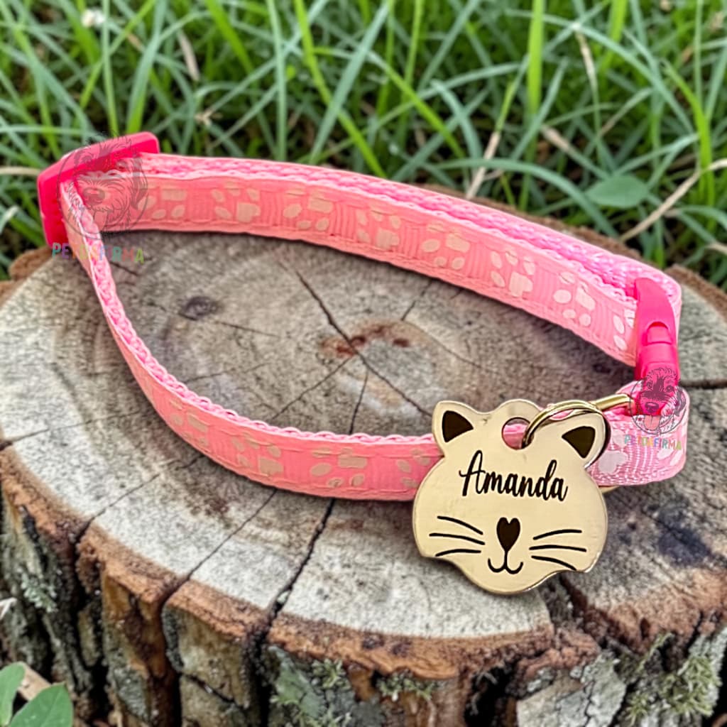 Coleira Gato Identificação Coleira para Cachorro Coleira Personalizada