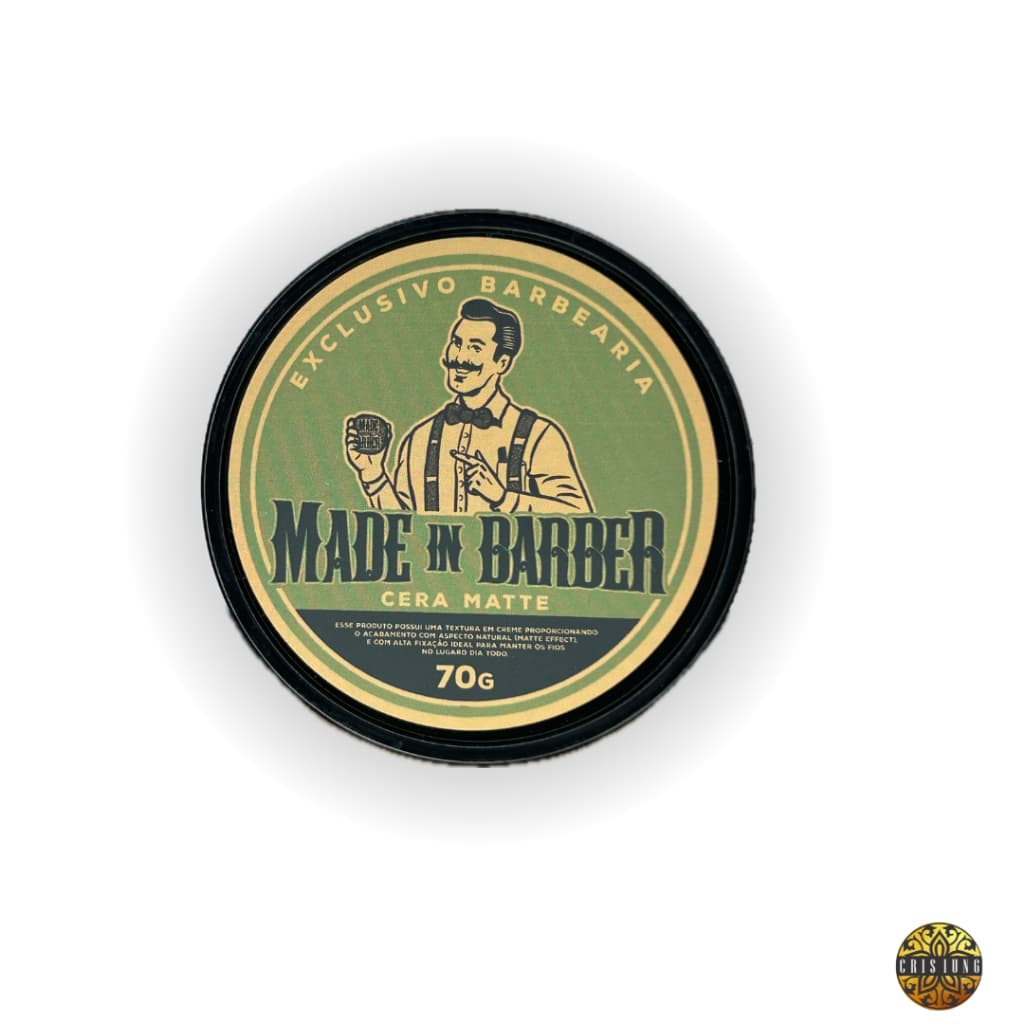 Cera Capilar Matte Efeito Seco Alta Fixação Uso Profissional Made in Barber - 70G / 130G