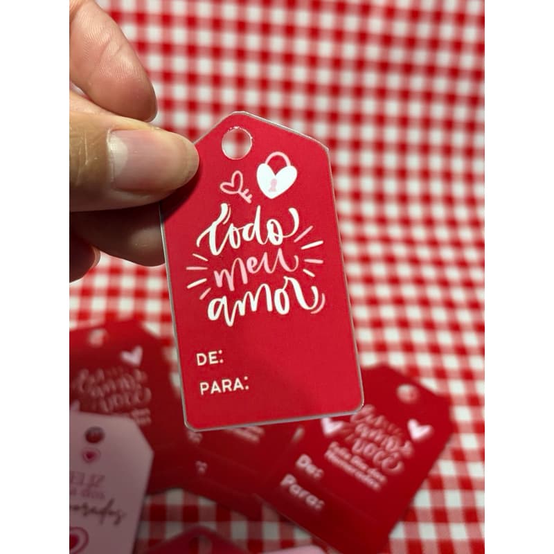 Tag Dia dos Namorados Personalizada Te Amo | Tag para Presente | Cartão para Embalagem | Kit Tags Românticas