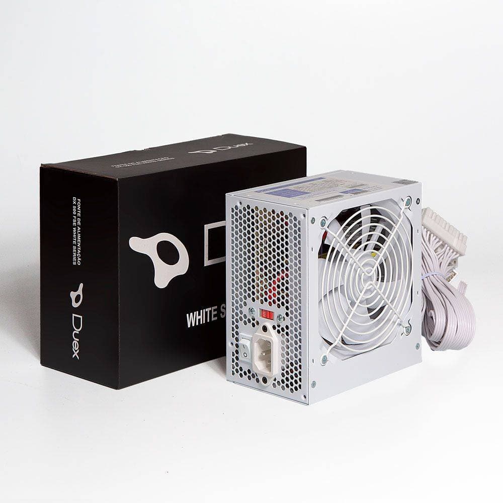 Fonte de Alimentação Duex DX-600FSE C/ Cabo - DX600FSE White