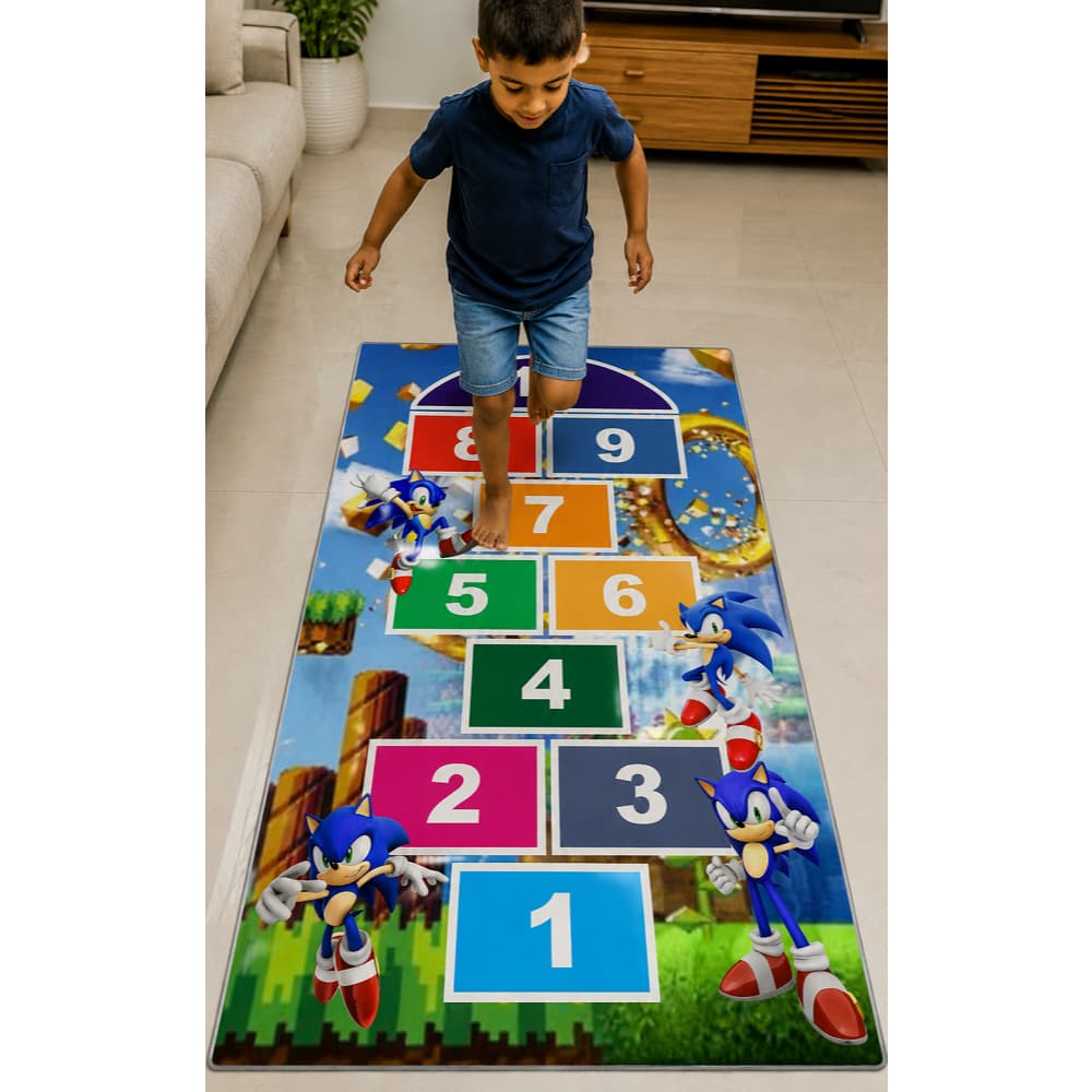 Tapete Amarelinha Infantil Lona Grande Brinquedo Crianças 100x160