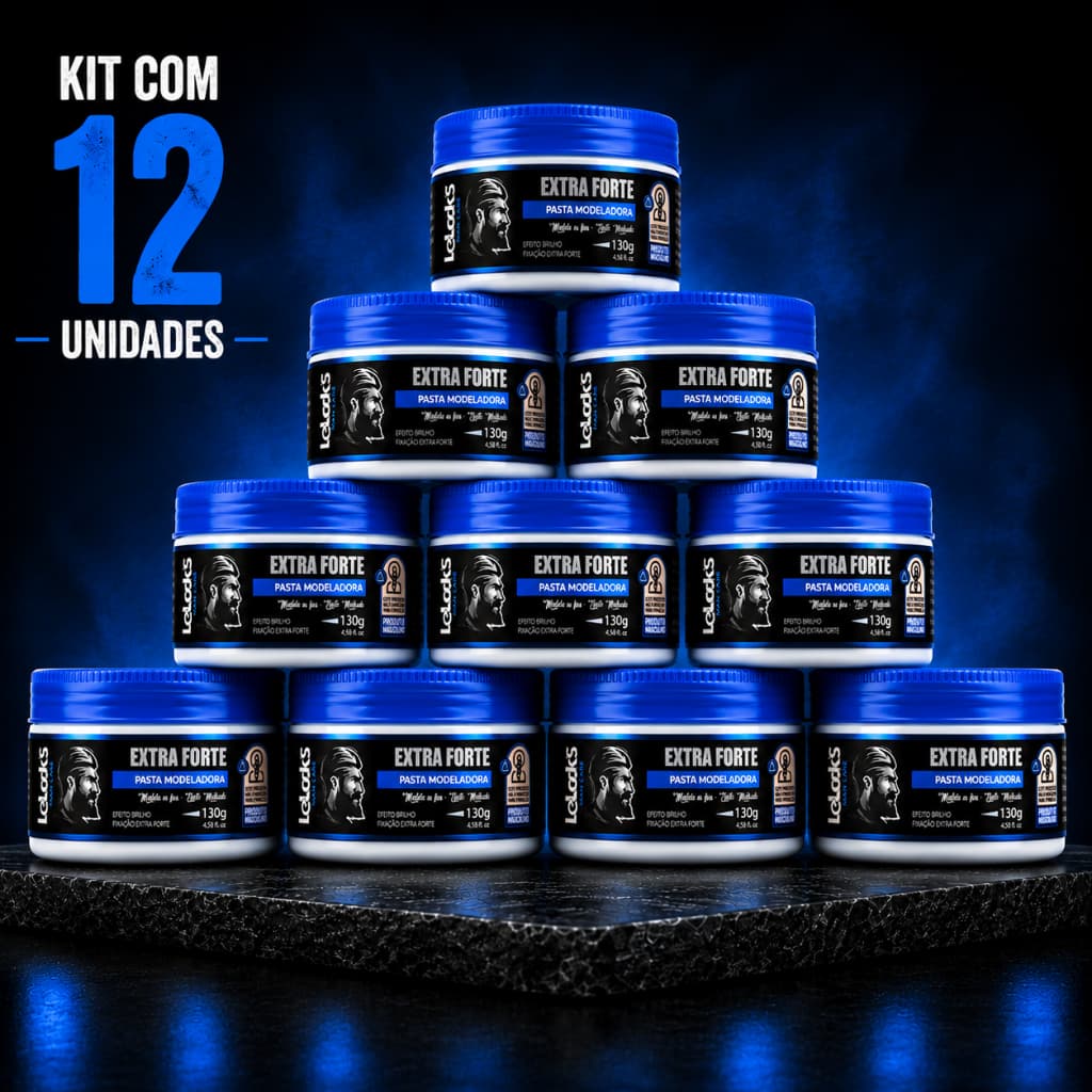 Atacado 12 Pomadas Pra Cabelo 130 Gramas Pasta Modeladora Kit Revenda