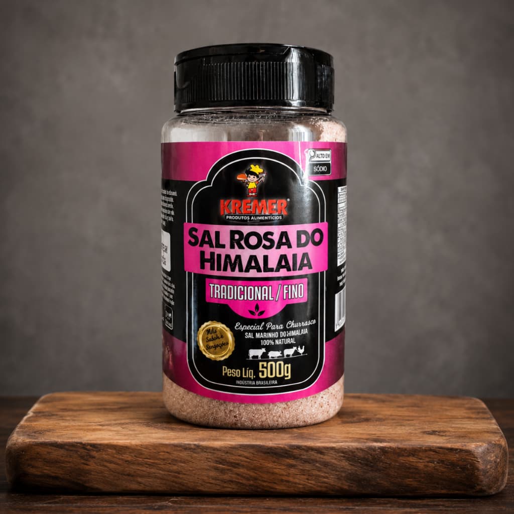 Sal Rosa Do Himalaia Kremer 500g Sem Glúten Menos Processado