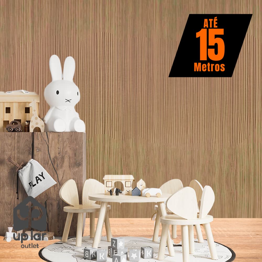 Papel de Parede PREMIUM 5M Madeira Tabaco Claro 5m x 45cm Adesivo Autocolante Móveis e Parede