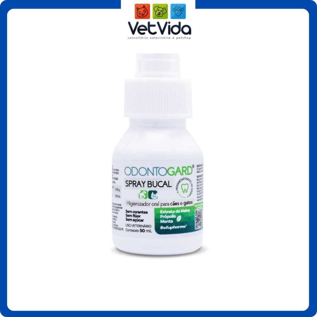 Odontogard Spray Bucal Natural Para Mau Hálito de Cães e Gatos