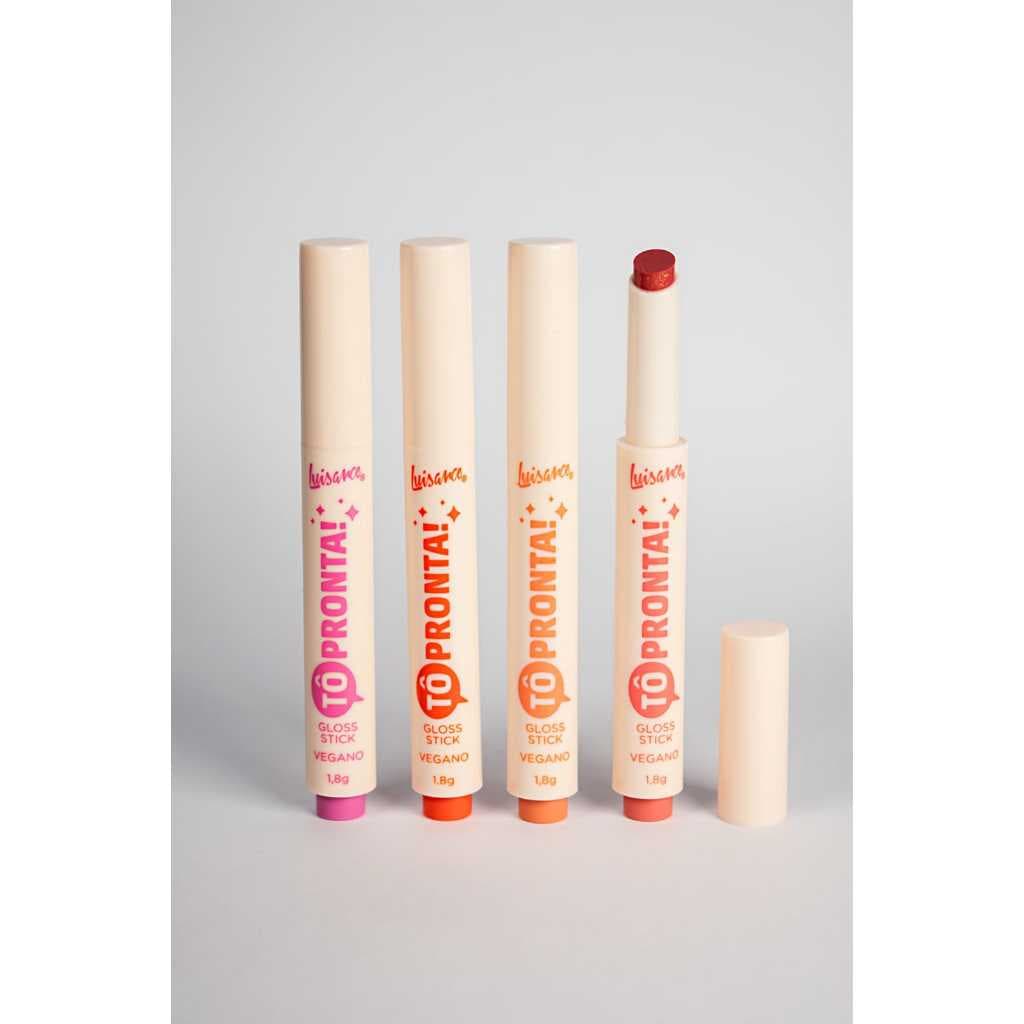 LUISANCE - TÔ PRONTA! GLOSS STICK - Fórmula  vegana, livre de parabenos e enriquecida com Vitamina E