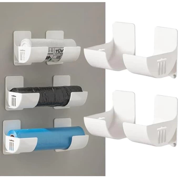 Kit 3 suportes para sacos de lixo ou utensílios de cozinha
