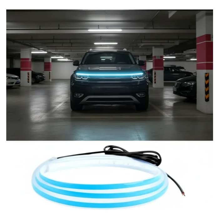 Barra De Fita Led Drl Capô Luz Diurna 180cm Automotivo