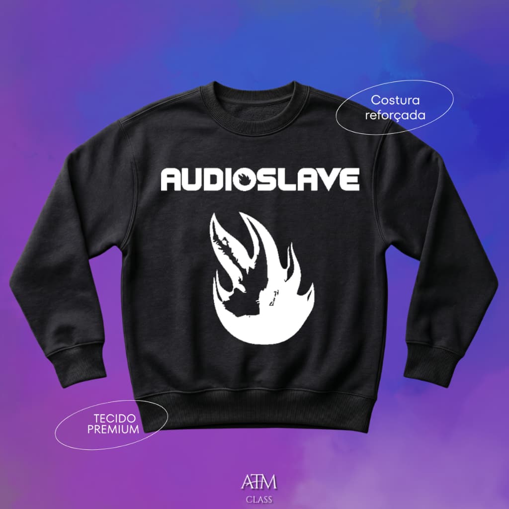 Moletom Casual banda rock audioslave tecido premium envio imediato