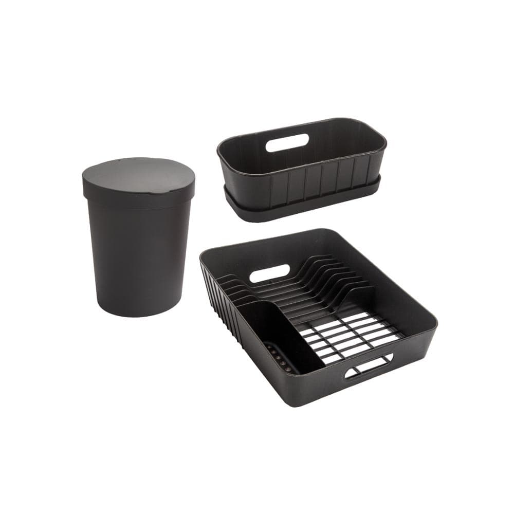 KIT PIA  ESCORREDOR + ORGANIZADOR + LIXEIRA 3,5l