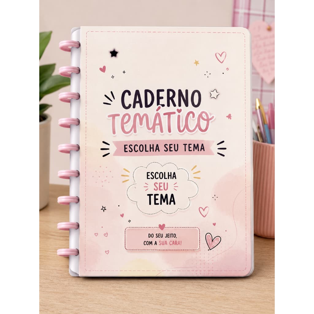 Caderno Temático Personalizado | Escolha Seu Tema e Nome