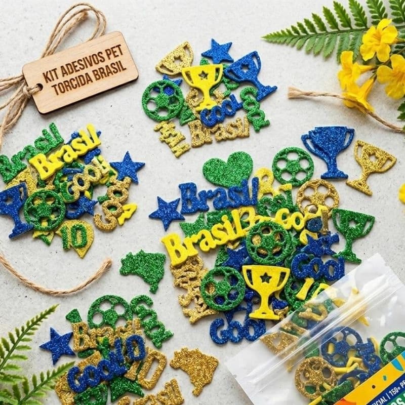Adesivos Pet da Copa Seleção Brasileira Stikers Jogos do Brasil Adesivo Jogos de Futibol Banho Tosa Cachorro sem pelo