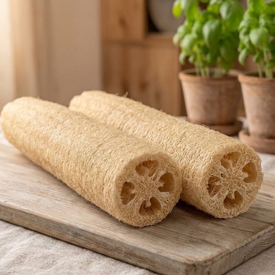 Kit 2 Buchas Vegetal Inteira Grande 80cm 100% Natural Banho Higiene Limpeza Geral