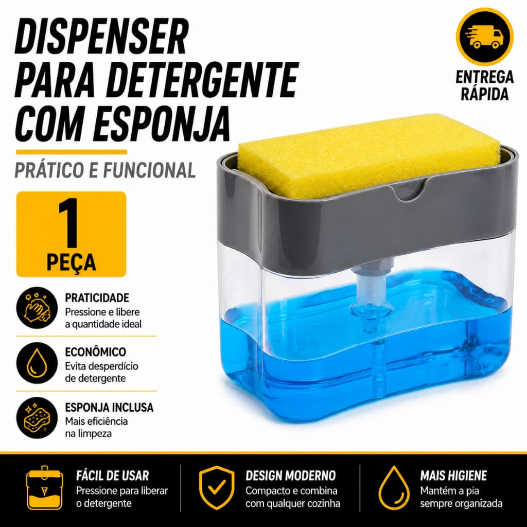 Dispenser Detergente 2 em 1