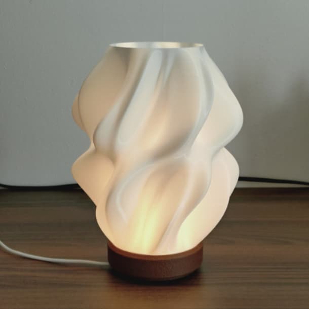 Luminária Espiral Moderna Decoração Sala Quarto Escritório - Branco
