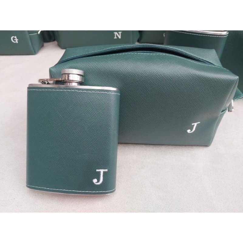 Kit Padrinho Personalizado | Necessaire + Cantil Premium para Casamento.