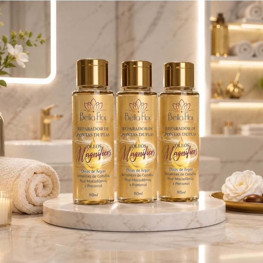 Reparador de Pontas 90ml - Bella Flor Kit 3 unidades